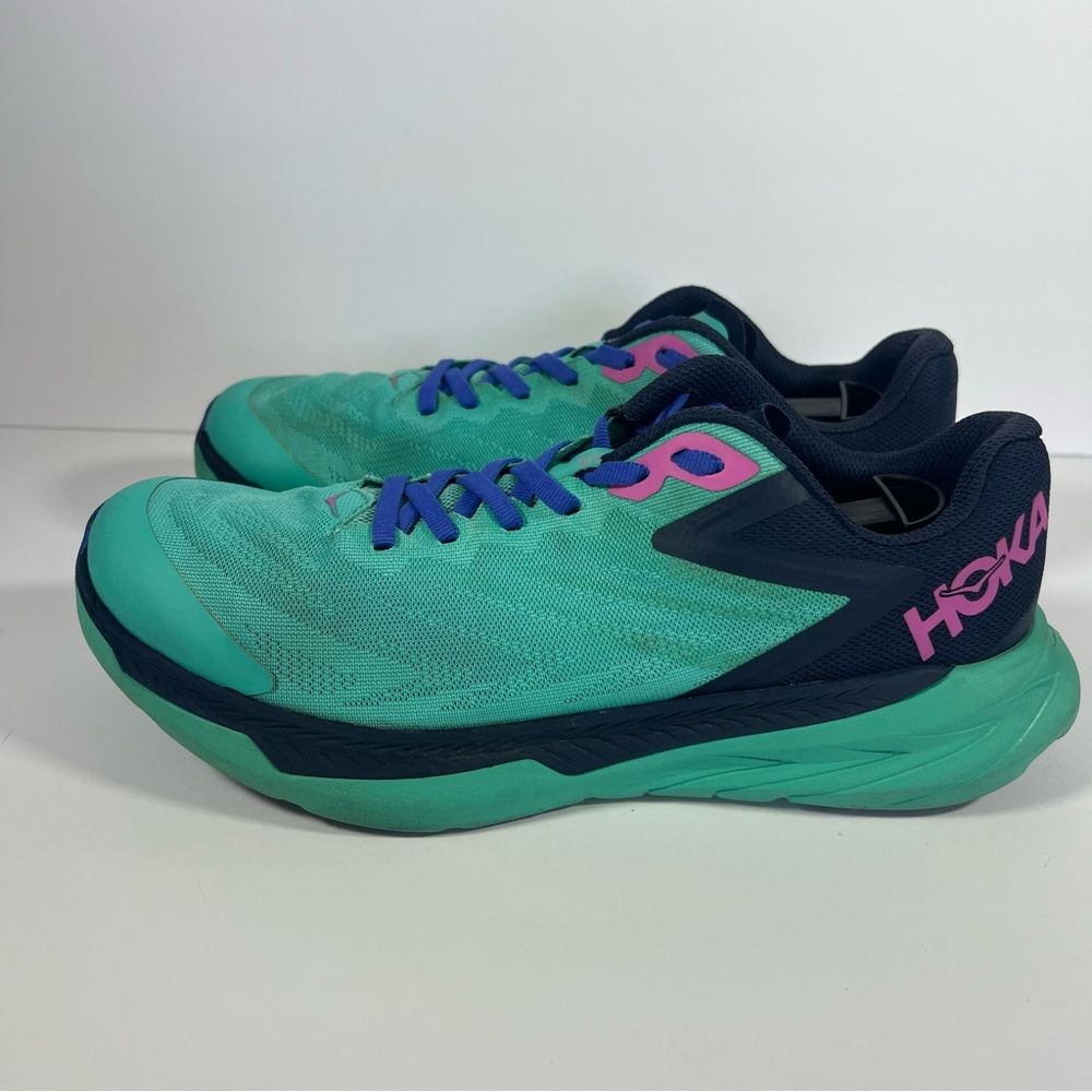 Hoka One One Zinal Womens Size 9.5 B Teal Running Shoes Atlantis Outer Space - Picture 5 of 13